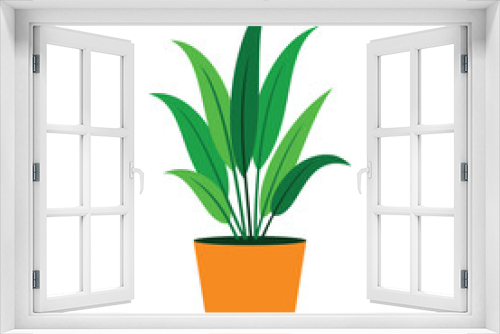 Fototapeta Naklejka Na Ścianę Okno 3D - Home plant icon illustration