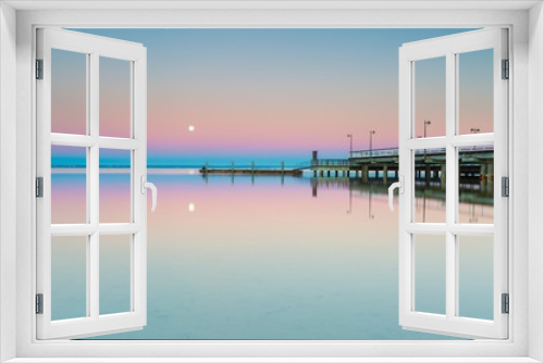 Fototapeta Naklejka Na Ścianę Okno 3D - Beautiful wooden pier on Baltic sea shore