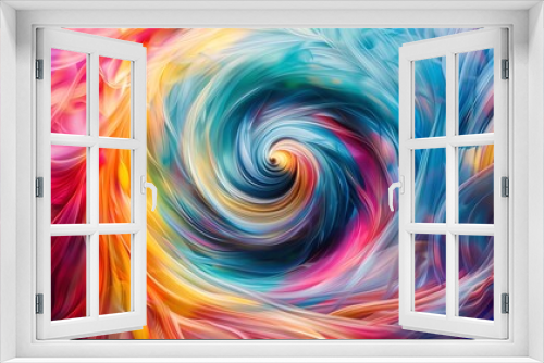 Colorful abstract spiral pattern.
