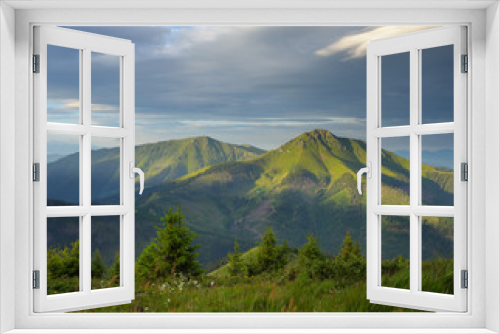 Mountain landscape with cloudy sky