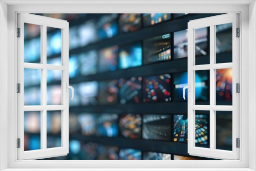 Diverse multimedia background for web streaming and TV technology channels. Concept Technology Trends, Web Streaming, Multimedia Content, TV Technology Channels, Diverse Background
