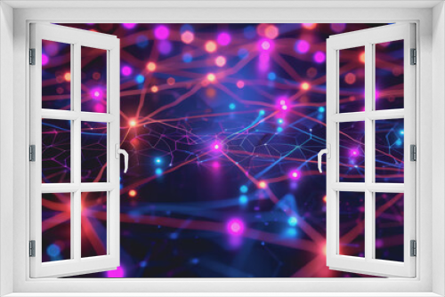 A beautiful Abstract digital technology background with network colorful connection lines.