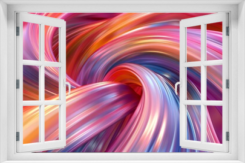 Abstract colorful swirls background. Vibrant holographic iridescent texture. Modern fluid art in pink, blue, orange hues. Concept of  design, creativity, and fantasy