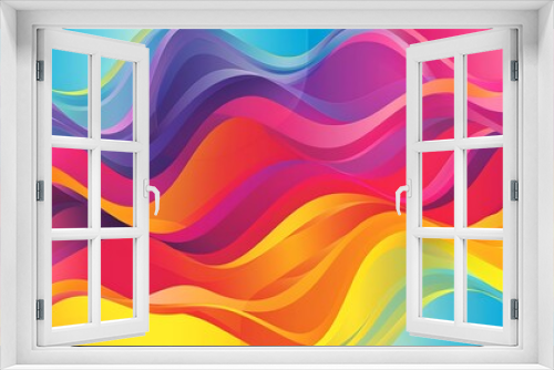 Dynamic Colorful Abstract Wave Background with Smooth Gradients for Creative Design Projects