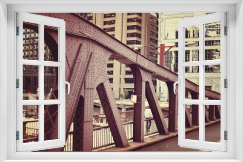 Fototapeta Naklejka Na Ścianę Okno 3D - Bridge over the Chicago River
