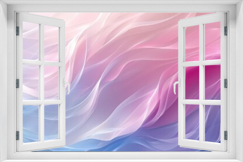 translucent abstract waves banner with blue and purple hues