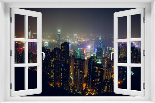 Fototapeta Naklejka Na Ścianę Okno 3D - the peak, victoria, hong kong.