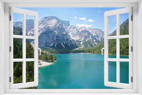 Fototapeta Naklejka Na Ścianę Okno 3D - Lake Braies, Dolomites