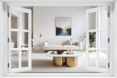 Photo interior modern design room 3d illustration