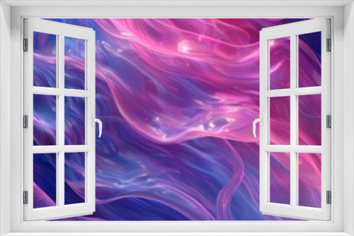 Dynamic Pink and Blue Wave Abstraction with Vibrant Transitions