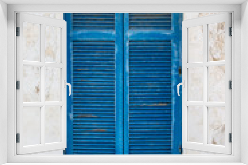 Fototapeta Naklejka Na Ścianę Okno 3D - Blaues Fenster