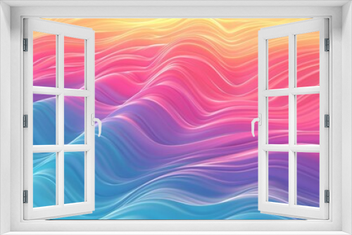 Gradient rainbow wave pattern