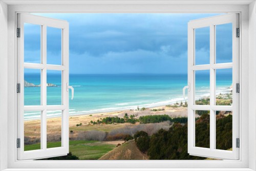 Fototapeta Naklejka Na Ścianę Okno 3D - Panorama view on Waimarama Beach