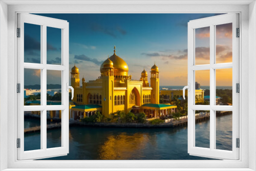 Stunning palace in Brunei background