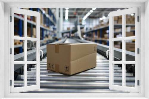 Efficient Logistics: Automated Warehouse with Conveyor Belt