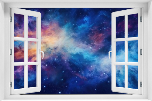 An abstract interpretation of the Milky Way galaxy, its colors and shapes blending into a mesmerizing cosmic tapestry,