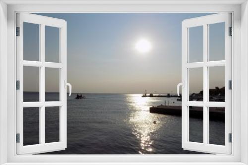 Fototapeta Naklejka Na Ścianę Okno 3D - Port, sea and sunny sky