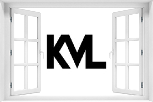 kvl lettering initial monogram logo design