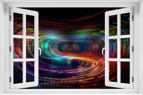 Neon Tunnel Vortex in Cyber Dimension