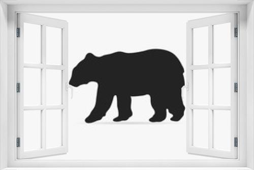 Fototapeta Naklejka Na Ścianę Okno 3D - Simple icon, silhouette of a bear.