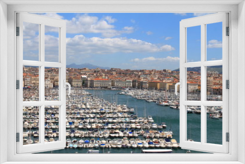 Fototapeta Naklejka Na Ścianę Okno 3D - Vieux port de Marseille, France