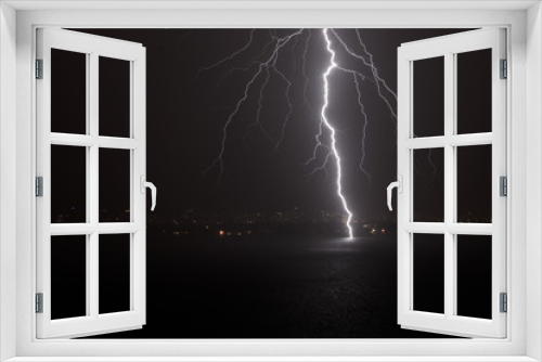 Fototapeta Naklejka Na Ścianę Okno 3D - Mother Nature/ lightning over the bay