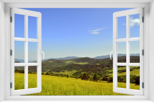 Fototapeta Naklejka Na Ścianę Okno 3D - wzgórza 