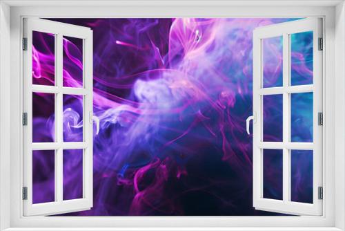 Mesmerizing Smoke Wisps: Purple and Blue Abstract Art