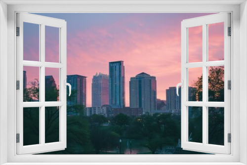 Pink Sunset Over Austin's Skyline