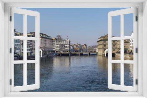 Limmat river in Zurich, Switzerland