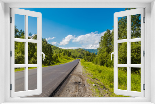 Fototapeta Naklejka Na Ścianę Okno 3D - Road to Altai Mountains, Siberia, Russia.