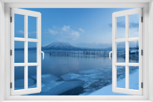 Fototapeta Naklejka Na Ścianę Okno 3D - Winter Lake Shikotsu