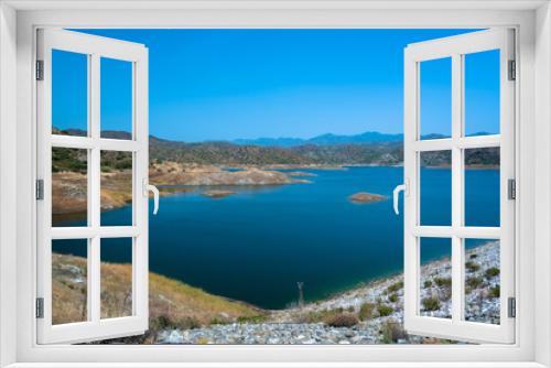 Fototapeta Naklejka Na Ścianę Okno 3D - Kalavasos Reservoir, Cyprus