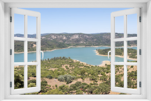 Fototapeta Naklejka Na Ścianę Okno 3D - Guadarranque reservoir, Castellar de la Frontera, Andalusia, Spa