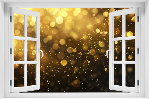 Abstract gold glitter bokeh background banner