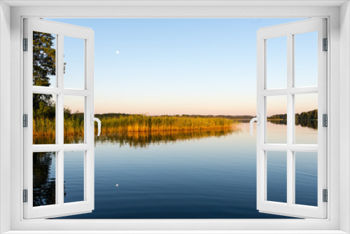Fototapeta Naklejka Na Ścianę Okno 3D - symmetric reflections on calm lake