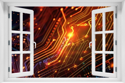 Abstract Digital Security: Circuit Pattern Background