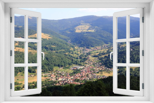 Fototapeta Naklejka Na Ścianę Okno 3D - Vue de Metzeral depuis l'Altmattkopf dans les Vosges