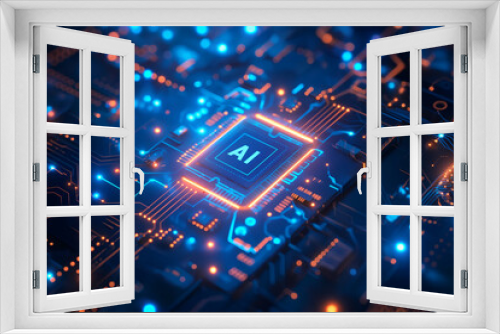 AI parts on modern technology circuit boards