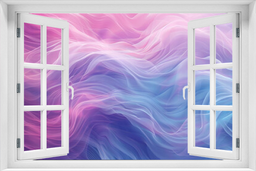 
Vibrant abstract wavy background with a smooth blend of pink and blue hues. Digital art of abstract wave with gradient purple and pink watercolor. Concept for modern design and fluid motion.