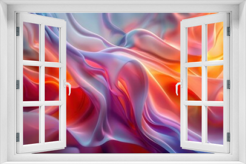 The modern digital abstract 3D background, smooth curves and vibrant gradients, ample copy space, Generative AI, sleek and futuristic design, dynamic and captivating