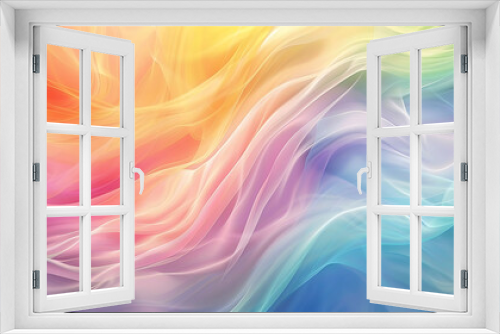 Fluid Spectrum - Abstract LGBTQ+ Rainbow Swirls Background for Serene Ambiance