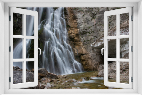 Fototapeta Naklejka Na Ścianę Okno 3D - Abkhazia, a beautiful Gegsky waterfall.