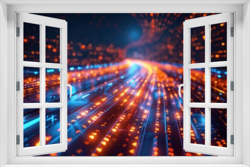 Futuristic digital information superhighway data transferring at high speed