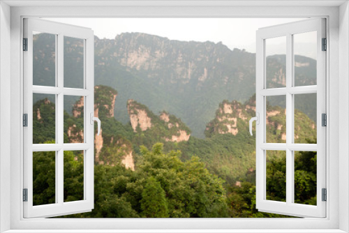 Fototapeta Naklejka Na Ścianę Okno 3D - Mysterious mountains Zhangjiajie, HUnan Province in China.