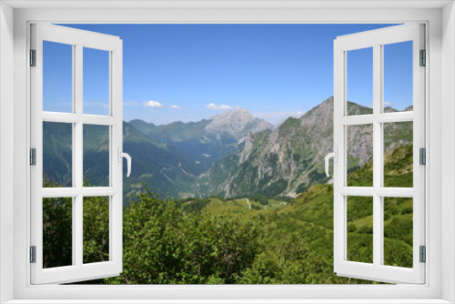 Fototapeta Naklejka Na Ścianę Okno 3D - Carnia - Monti Coglians e Timau (Panorama da Monte Paularo)