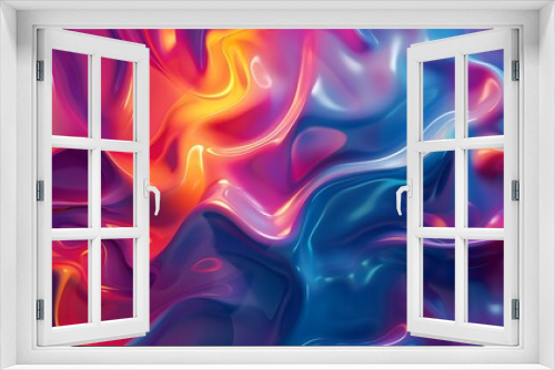 Energetic Fluid Patterns: Vibrant Abstract Liquid Waves with Dynamic Color Gradients