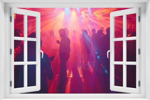 Silhouettes of People Dancing in a Nightclub
