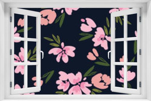Fototapeta Naklejka Na Ścianę Okno 3D - Seamless floral pattern. Vector illustration.