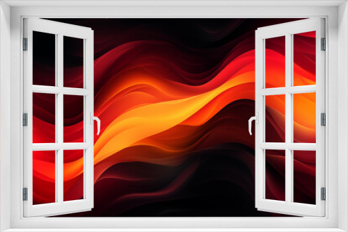 Abstract Fiery Wave Pattern with Red and Orange Tones